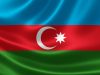 Close up of the flag of Azerbaijan on silky fabric. Azerbaijan is located at the crossroads of Southwest Asia and Southeastern Europe.