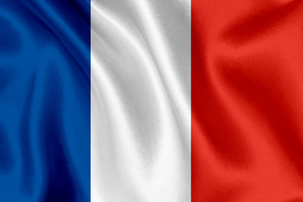France flag waving background